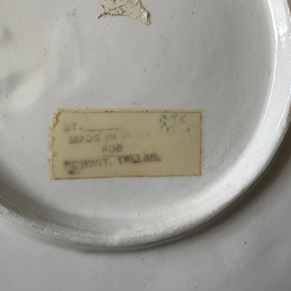 Vintage Cat Glazed Ceramic Dish Plate for Bonwit Teller Made in Italy - Picture 8 of 11